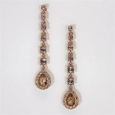 Givenchy Earrings, Crystal Linear Teardrop 